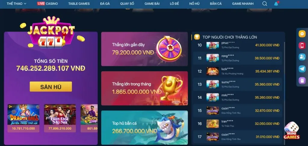 Giao diện game Bắn Cá Thần Tài